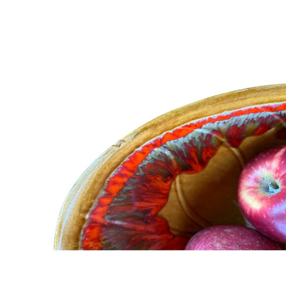 VTG California Pottery Rich Color Woodgrain Large Centerpiece R-133 18 x 10 x 3" - Picture 16 of 16